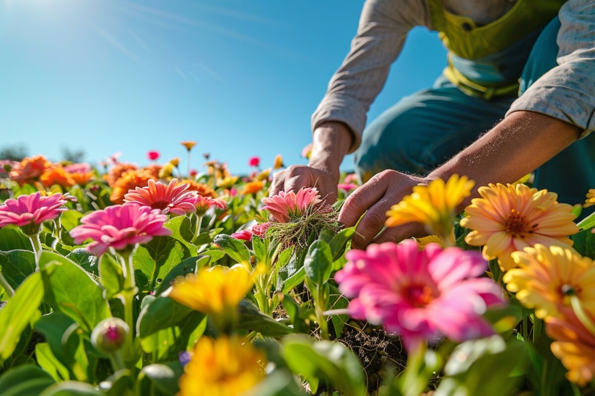 Désherber sans danger : 5 stratégies infaillibles pour protéger vos précieuses fleurs
